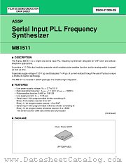 MB1511PFV datasheet pdf Fujitsu Microelectronics