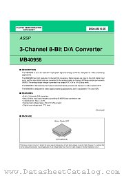 MB40958PF datasheet pdf Fujitsu Microelectronics