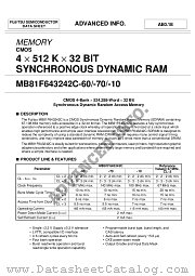 MB81F643242C-10FN datasheet pdf Fujitsu Microelectronics