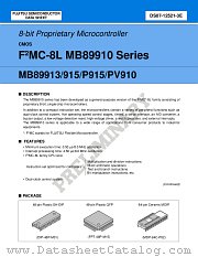 MB89913PF datasheet pdf Fujitsu Microelectronics