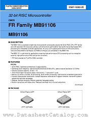 MB91106PF-XXX datasheet pdf Fujitsu Microelectronics