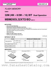 MBM29DL324BD12PFTR datasheet pdf Fujitsu Microelectronics