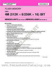 MBM29DL400TC-12PFTN datasheet pdf Fujitsu Microelectronics