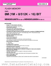 MBM29DL800BA-12PFTR datasheet pdf Fujitsu Microelectronics