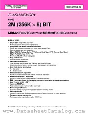 MBM29F002BC-70PD datasheet pdf Fujitsu Microelectronics