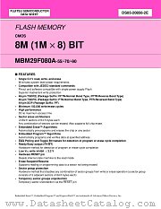 MBM29F080A-90PFTR datasheet pdf Fujitsu Microelectronics