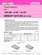 MBM29F160BE-90PFTR datasheet pdf Fujitsu Microelectronics