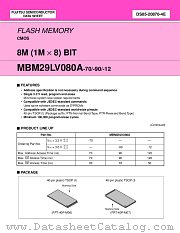 MBM29LV080A-12PTN datasheet pdf Fujitsu Microelectronics