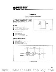 SP8906 datasheet pdf GEC Plessey Semiconductors