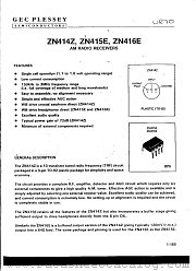 ZN416E datasheet pdf GEC Plessey Semiconductors
