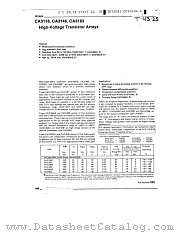 CA3183E datasheet pdf General Electric Solid State