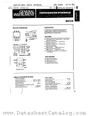 MCT276 datasheet pdf General Instruments