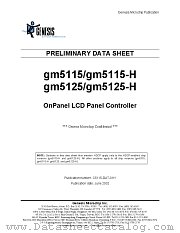 GM5115 datasheet pdf Genesis Microchip