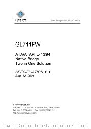 GL711FW datasheet pdf Genesys Logic