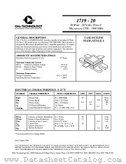 1719-20 datasheet pdf GHz Technology