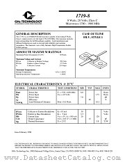 1719-8 datasheet pdf GHz Technology