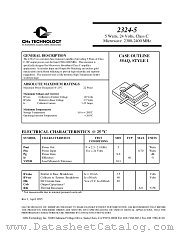 2324-5 datasheet pdf GHz Technology