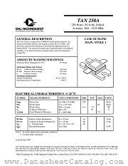 TAN250A datasheet pdf GHz Technology