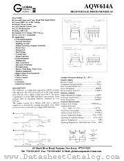 AQW614A datasheet pdf Global Components & Controls