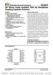 G1421 datasheet pdf Global Mixed-mode Technology