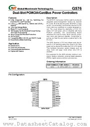 G576 datasheet pdf Global Mixed-mode Technology