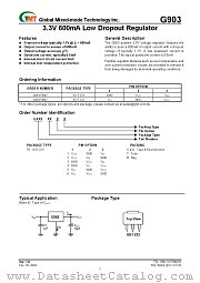 G903T63D datasheet pdf Global Mixed-mode Technology