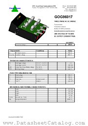 GOG96017 datasheet pdf Green Power