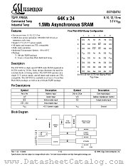 GS71024U-8 datasheet pdf GSI Technology
