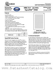GS8170LW36C-250 datasheet pdf GSI Technology