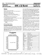 GS820V32Q datasheet pdf GSI Technology