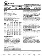 GS88036BT-166 datasheet pdf GSI Technology