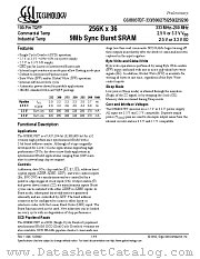 GS88037BT-225I datasheet pdf GSI Technology