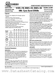 GS880E36BT-250I datasheet pdf GSI Technology