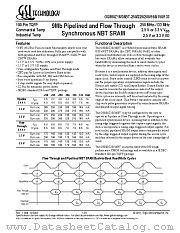 GS880Z18BT-250 datasheet pdf GSI Technology