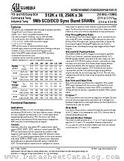 GS88218BB-150 datasheet pdf GSI Technology