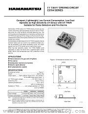 C3704-03 datasheet pdf Hamamatsu Corporation