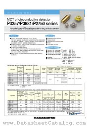 P3981 datasheet pdf Hamamatsu Corporation