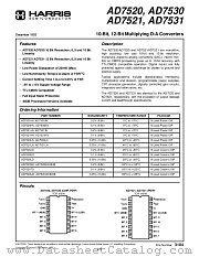 AD7520UD datasheet pdf Harris Semiconductor