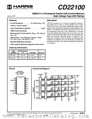 CD22100F datasheet pdf Harris Semiconductor