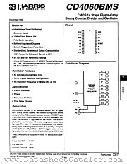 CD4060BMS datasheet pdf Harris Semiconductor