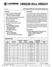 HIN238CP datasheet pdf Harris Semiconductor