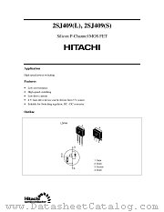 2SJ409(L) datasheet pdf Hitachi Semiconductor