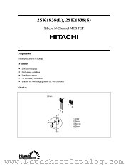 2SK1838(S) datasheet pdf Hitachi Semiconductor
