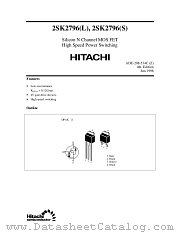 2SK2796(L) datasheet pdf Hitachi Semiconductor