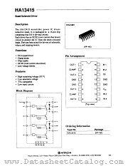 HA13415 datasheet pdf Hitachi Semiconductor