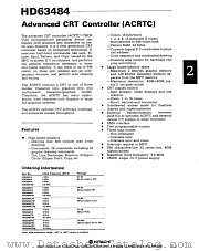 HD63484PS98 datasheet pdf Hitachi Semiconductor