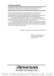 HD6413308F datasheet pdf Hitachi Semiconductor