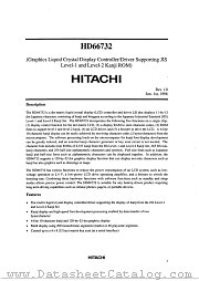 HD66732A00TB0L datasheet pdf Hitachi Semiconductor