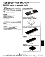 HD68HC000-12 datasheet pdf Hitachi Semiconductor