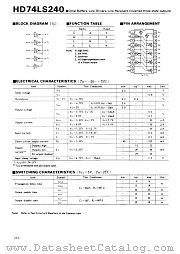 HD74LS240P datasheet pdf Hitachi Semiconductor